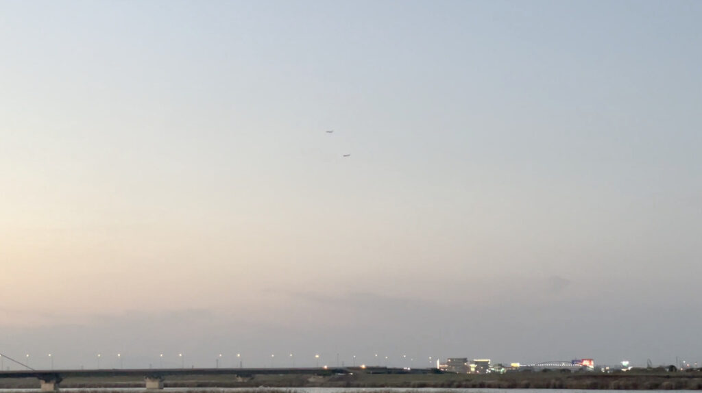 佐原・香取市から見える飛行機